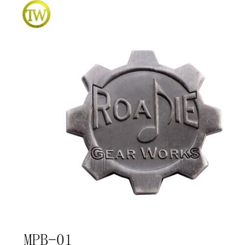 Custom antique silver Plated logo engraved Pin Lapel Pin Badge with pin