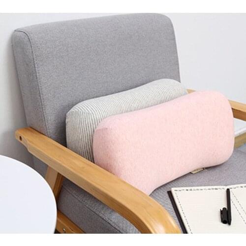 Memory Foam Lower Back Support Cushion for Office, Car and Chair 6.7 x 7.3 x