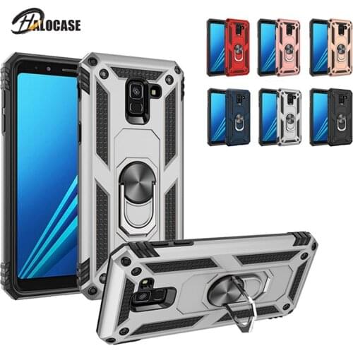 Shockproof Armor Case For Samsung Galaxy S20 FE Plus Ultra A6 A7 A8 A9 J4 J6 2018 J5 J7 2017 Phone Cover Magnetic Ring Kickstand
