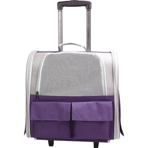 Cats Pet Carrier Outing Backpack Astronaut Trolley Case Cats Stroller Bag Universal Wheel Travel Luxury Dog Travel Backpack