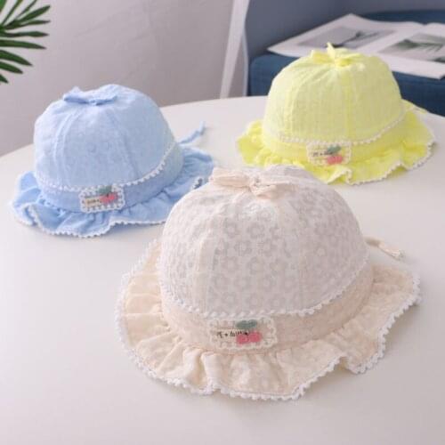 Pretty Cherry Baby Girl Hat Cute Small Eye Boy Sun Caps Baseball Net Cap Beanie Bucket 6-12 Months Enfant Toddler Cotton Bonnet