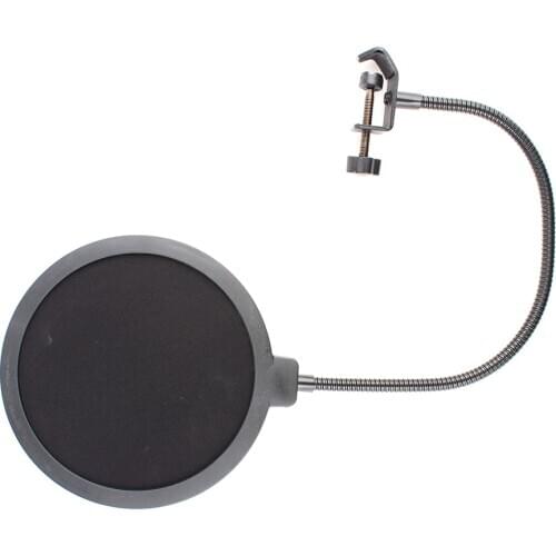 Studio Microphone Mic Wind Screen Pop Filter/ Swivel Mount,360° Flexible Gooseneck Holder