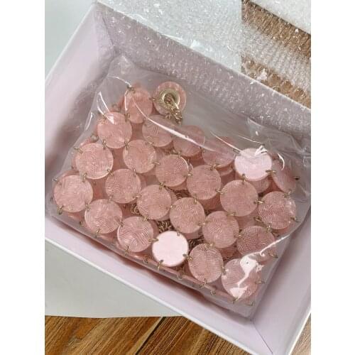 Spring and Summer Rose Gold Chain Pink Shoulder Bag Lovly Handbags