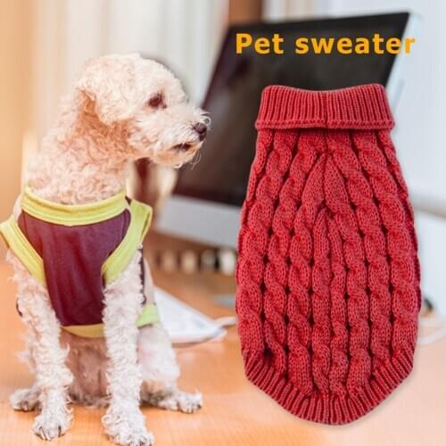 Winter Warm Pet Sweater Dog Cat Clothing Turtleneck Elastic Puppy Soft Knitted Vest Fashion Outfits Pullover Coat