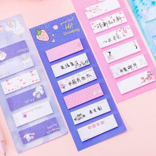 1 Pack Mini Cartoon Creative Memo Pad Sticky Notes Memo Notebook Note Paper Stickers School Supplies