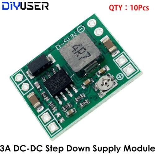 10PCS MP1584EN 3A Ultra-Small Size DC-DC Step Down Supply Module Adjustable power step-down descending output module