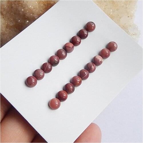 2018 Summer Style DIY Jewelry Natural Stone Mookite Jasper Cabochons 5x3mm 2.56g Fashion Jewelry Cabochon Setting Accessories
