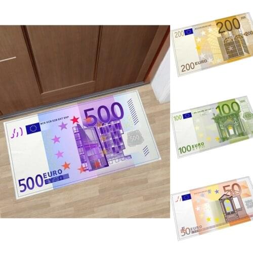 40x75cm Funny Money Pattern Room Doormat Non-slip Floor Rug Carpet Fashion Felt Bathmat