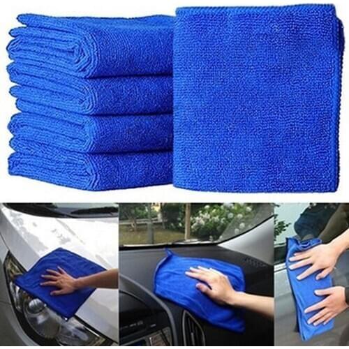 5pcs Auto Care 30cmx30cm Microfiber Car Cleaning Cloths Car Care Microfibre Wax Polishing Detailing Towels