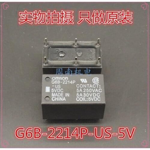 5Pcs/Lot Power Relay G6B-2214P-Us-5Vdc Dc5V 6Pin 5A New And Original