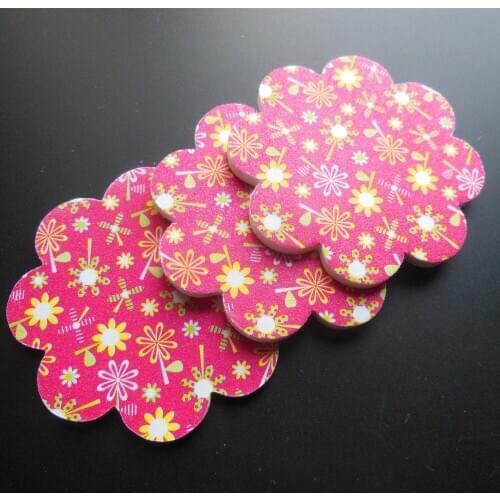 50 pcs random colour Flower shape eva nail file emery board nail art tool free shipping