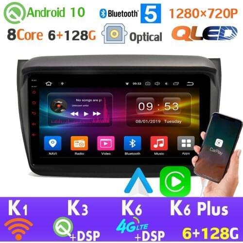 6G+128G Android 10.0 QLED 1280*720P For Mitsubishi Pajero Sport Montero L200 Triton GPS Radio CarPlay 4G DSP Head Unit AHD 1080P