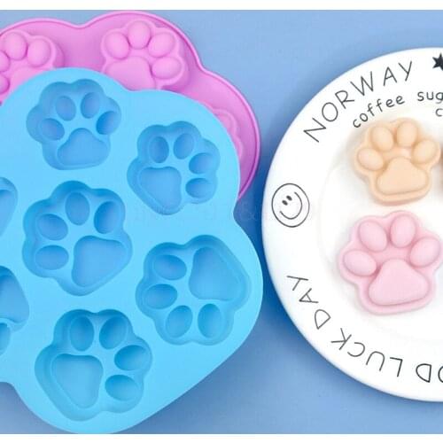 7 Grids Cute Cat Claw Silicone Cake Mold DIY Dessert Mold Home Baking Chocolate Mold Silicone Bakeware