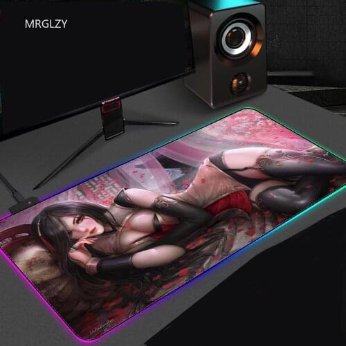 Pc Accessories Rgb Led Mouse Pad Sexy Girl Gaming Play Mats Gaming Setup Mesa Gamer Backlit Mat Republic of Gamers Mouse Mat