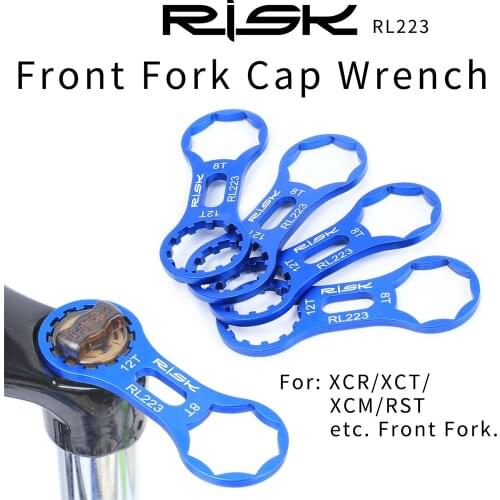 RISK Aluminum Bicycle Front Fork Repair Tool For SR Suntour XCR/XCT/XCM/RST MTB Bike Front Fork Cap Wrench Disassembly Tools
