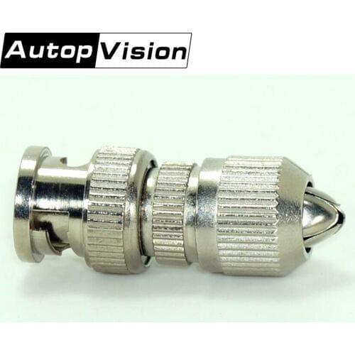 Free shipping 500pcs/lot wholesale BNC Male LOTUS Flower to Cable Connector Coaxial Adapter Coupler for CCTV Camera