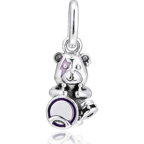 Charms 925 Original Fit Pandora Bracelets Sterling Silver Theodore Bear Punk Band Charm Beads for Jewelry Making Women Berloque