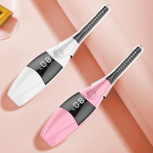 1Pc Digital Electric Eyelash Curler USB Rechargeable Heating Eye Lash Curler, 3 Levels Adjustment Eyelash Curler Instrument