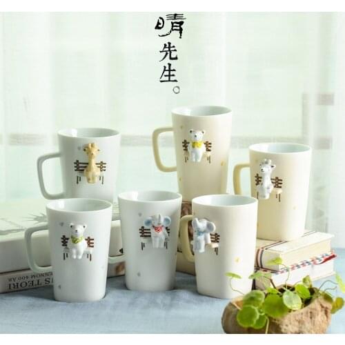 Jingdezhen | design "little flying elephant" handmade net red cartoon Cup Mug Coffee Cup Gift