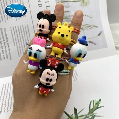 Disney 1pcs Mickey Minnie Nylon Elastic Hair Rubber Band children Headband Kids Hair Accessories Girl Hair Band cartoon Headwear