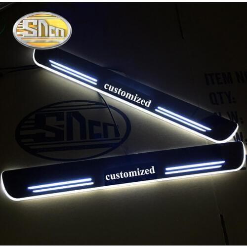 For Toyota Camry 2012-2015 2016 2017 2018 2019 Acrylic Moving LED Welcome Pedal Scuff Plate Pedal Door Sill Pathway Light