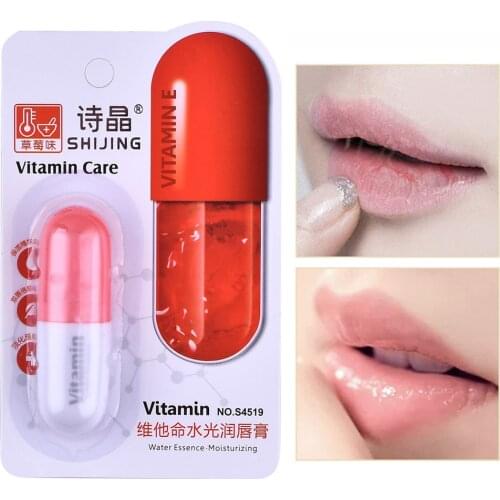 1pc Fruit Vitamin Water Hydrating Long-Lasting Moisturizing Lip Balm Exfoliating Scrub Dead Skin Removal Lip Care Balm TSLM2