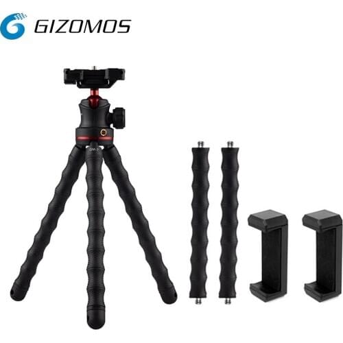 GIZOMOS GM-7 Flexible Octopus Tripod Bracket Mini Portable Tripod Holder for Smartphone/SLR DSLR ILDC Camera/Sports Cameras