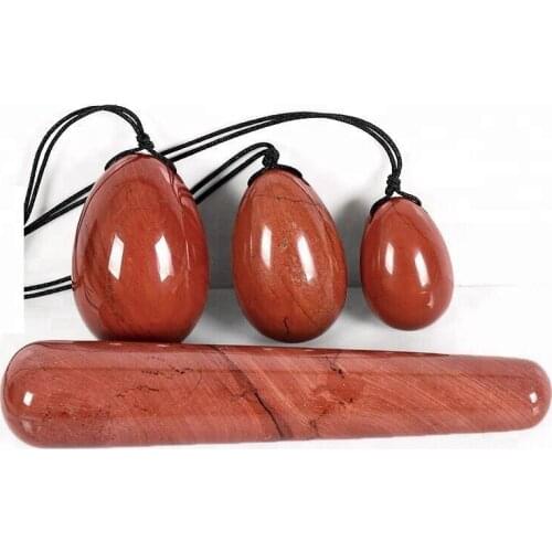 Hot Sale Red Jasper massage stone crystal quartz yoni eggs massager
