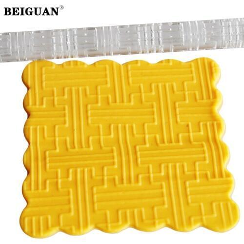 Baking Tools Labyrinth Textured Rolling Pin Fondant Cake Decorating Acrylic Folling pin Pastry Mold