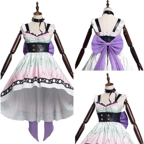 Demon Slayer Kochou Shinobu Cosplay Costume Dress Outfits Halloween Carnival Suit For Girls