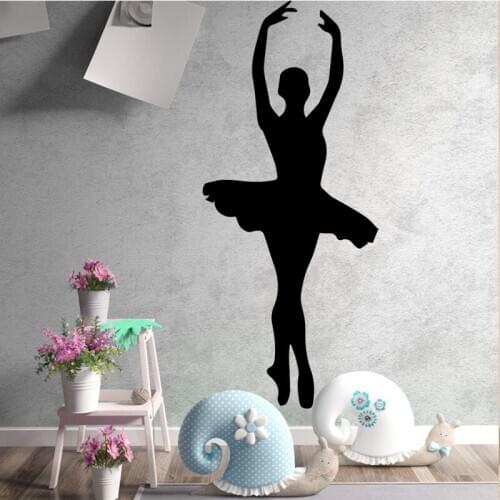 Beauty dancing girls Pvc Wall Decals Home Decor For girls Room Wall Stickers ballet Waterproof Wallpaper