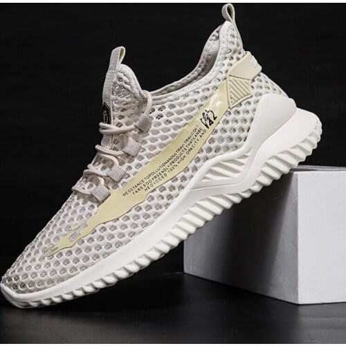 Summer New Style Breathable Single Net Casual Mens Shoes Comfortable and Soft Running Shoes Lightweight Non-slip Male Sneakers