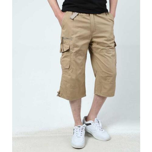 Mens Summer Hip Hop Short Multi Pocket Cargo Short Pants Cotton Straight Loose Baggy Boardshort Casual Shorts Male Clothing 5XL