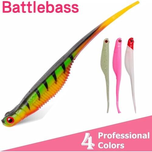 BATTLEBASS 4pcs/lot Fishing Soft Bait 7.5g/12.5cm Soft Bait Wobblers Fishing Lures Silicone Carp Artificial Soft Lure