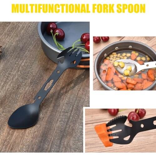 Camping Survival Tool Kits Spoon Fork M2.5/M3/M3.5/M4/M5 Wrench Picnic Tableware Picnic Multi Tool Spoon Portable Camp