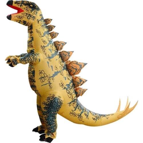Stegosaur Dinosaur Inflatable Costumes Jurassic World Park T-rex Dinosaur Cosplay Costume Halloween Party Costume For Adult Kids