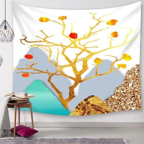 Nordic Wall Hanging Tapestry Rectangle Valance Dirt-resisting Functional Towel Beach Picnic Clothes Chic Printed Modern Decor