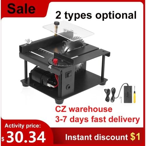 Electric Table Saw Mini Desktop Saw Wood Cutter Electric Cutting Machine with Saw Blade Grinding Wheel for Wood Acrylic Cutting