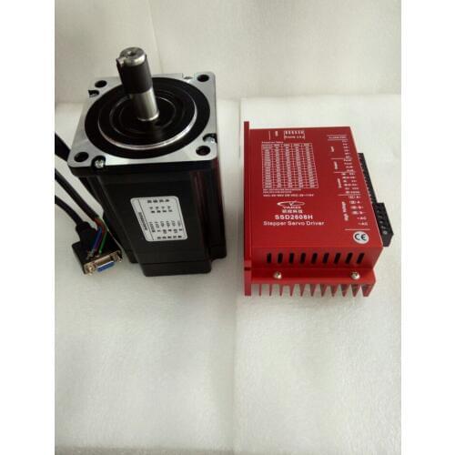 NEMA24 60mm 2phase closed loop stepper motor 3Nm(429oz-in) YK260EC86E1 shaft diameter 8mm with driver SSD2608H