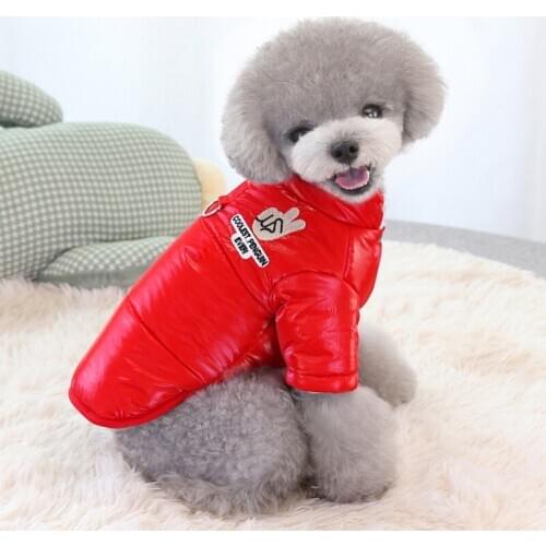 Pet Autumn And Winter Clothes Thickening Jacket Solid-Colored Cotton-Padded Vest For Small And Medium Dogs