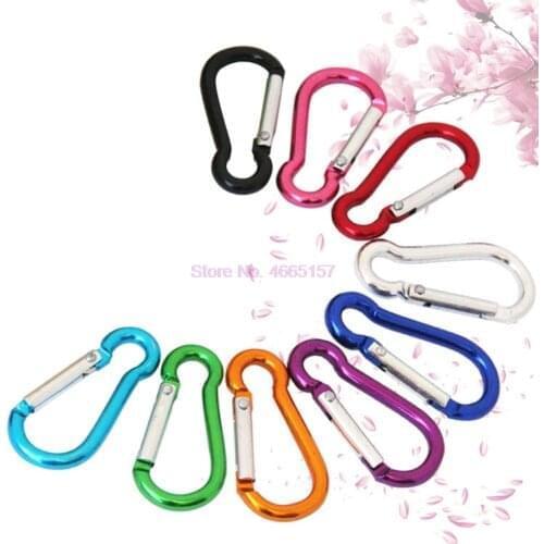 By DHL or FEDEX 2000pcs Aluminum Alloy Carabiner Spring Snap Clip Hooks Keychain Climbing Hiking Outdoor Activities