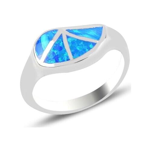 Silver 925 Sterling Opal Stone Ring