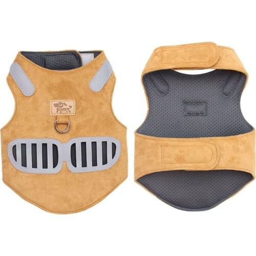 Reflective Suede Vest Pet Dog Cat Harness 1.5m Leads Leash For Walking Nylon Traction Rope Cat Harness Pet Accesories Harnesses
