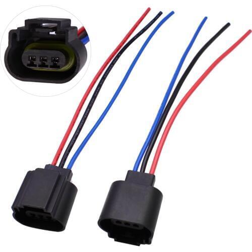 YUNPICAR H13 9008 H13LL Extension Wire Socket Adapter Wiring Harness for Headlights Headlamp Fog Light Lamps Bulbs 2Pcs