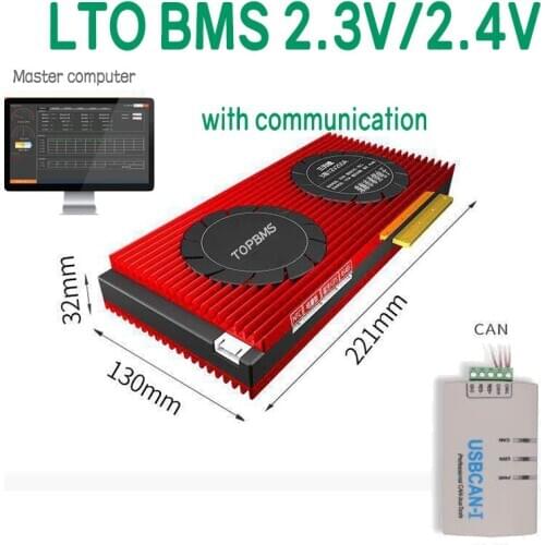 Smart BMS LTO Bluetooth 2.3V 200A250A RS485 UART 5S 6S 10S 11S 12S 15S 16S 20S 24S 25S 27S 30S 32S for Lithium Titante batteries