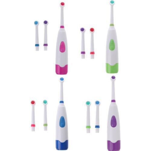 Kemei Waterproof Rotating Electric Toothbrush With 3 Brush Head