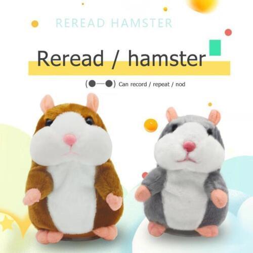 Funny Electronic Walking Speaking Doll Toy Sound Record Talking Hamster Mouse Stuffed Plush Animal Educational Toys