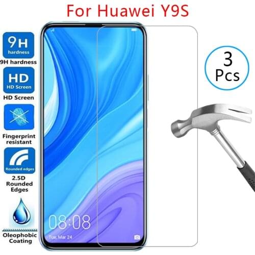 Tempered glass screen protector for huawei y9s case cover on huaweiy9s huawey y 9s 9 y9 s ys9 9ys protective phone coque bag 360