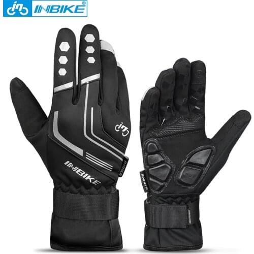INBIKE Winter Cycling Goloves Mens Motorcycle Gloves Outdoor Sport Bicycle Sport Gloves Ski Running Climbing MTB Bike Gloves