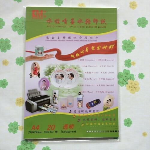 A4 size (10 pieces/lot) inkjet clear color background sticker & decal water slide decal papers